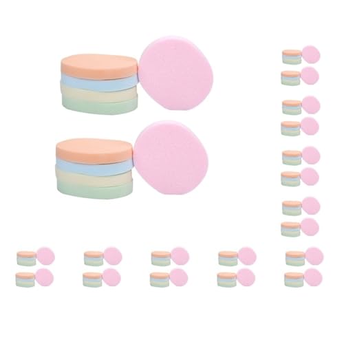 10 Set 10 Stück Farbe zufällige Gesichtswaschscheiben tragbar Damen Herren Make-up Kosmetik Pad sortiert Kit Reinigungswerkzeug Beauty Supplies von Mealoodiousmusea
