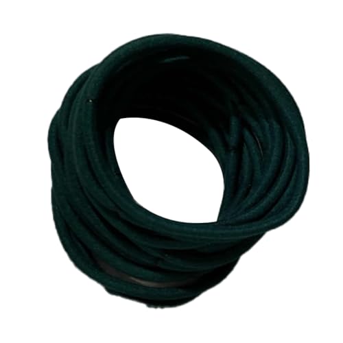 10 Stück Haarbänder Topknot einfacher Stil dekorativ solide schützend dick Pferdeschwanzhalter Mädchen Zubehör Dunkelgrün von Mealoodiousmusea