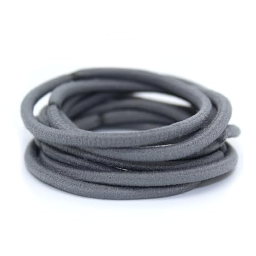 10 Stück gemischte Haarbänder, einfacher Stil, solider Pferdeschwanz-Halter, nahtlose Haargummis, Mädchen, Styling-Zubehör, Grau von Mealoodiousmusea