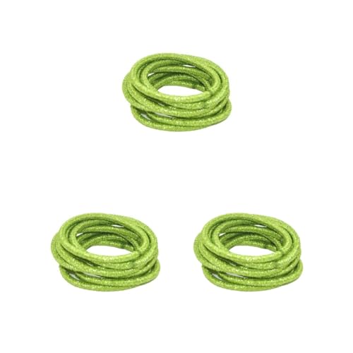 3 Set 10 Stück Haarbänder Bling Mode Verstellbar Solide Kopfbedeckung Universal Dicke Halter für Frauen Styling Zubehör Grün von Mealoodiousmusea