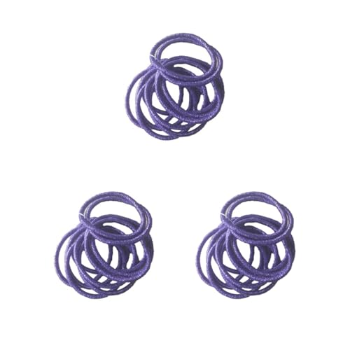 3 Set 10 Stück Haarbänder Topknot Haarband Verstellbar Dekorative Solide Kopfbedeckung Pferdeschwanz Halter für Frauen Zubehör Lila von Mealoodiousmusea