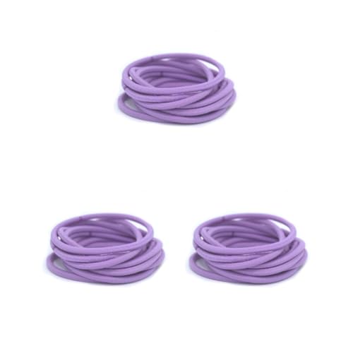 3 Set 10 Stück gemischte Haarbänder Topknot verstellbar dekorativ hohe Elastizität dick Pferdeschwanzhalter Mädchen Zubehör Hellviolett von Mealoodiousmusea