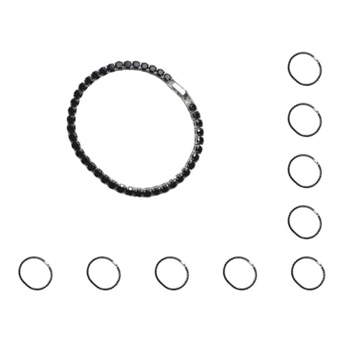 Mealoodiousmusea 10 Set Ausgezeichnete Zirkonia Tennis Armband für Damen Herren Kupfer Iced-Out Kette Kristall Hochzeit Armband Exquisite Handarbeit Platin Schwarz 19cm Mealoodiousmusea 10 Set Ausgezeichnete Zirkonia Tennis Armband für Damen Herren Kupfer Iced-Out Kette Kristall Hochzeit Armband Exquisite Handarbeit Platin Schwarz 19cm von Mealoodiousmusea