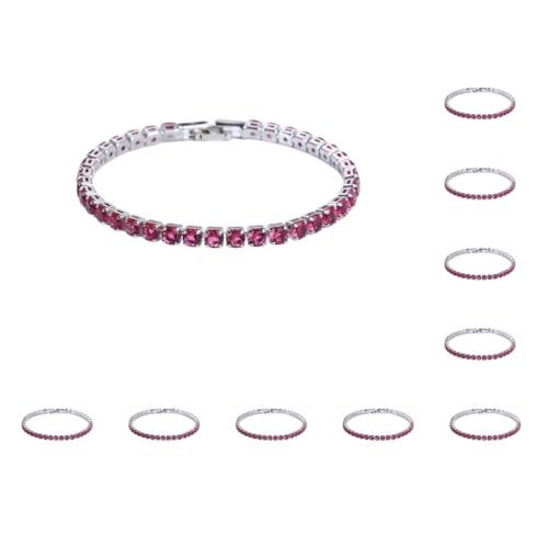 Mealoodiousmusea 10 Set Ausgezeichnete Zirkonia Tennisarmband für Damen Herren Kupfer Iced-Out Kette Kristall Hochzeit Armband Exquisite Handarbeit Platin Rose Rot 17 Mealoodiousmusea 10 Set Ausgezeichnete Zirkonia Tennisarmband für Damen Herren Kupfer Iced-Out Kette Kristall Hochzeit Armband Exquisite Handarbeit Platin Rose Rot 17 von Mealoodiousmusea