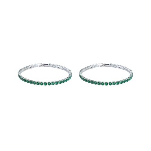 Mealoodiousmusea 2 Set Ausgezeichnete Zirkonia Tennis Armband für Damen Herren Kupfer Iced-Out Kette Kristall Hochzeit Armband Exquisite Handarbeit Platin Grün 19cm Mealoodiousmusea 2 Set Ausgezeichnete Zirkonia Tennis Armband für Damen Herren Kupfer Iced-Out Kette Kristall Hochzeit Armband Exquisite Handarbeit Platin Grün 19cm von Mealoodiousmusea