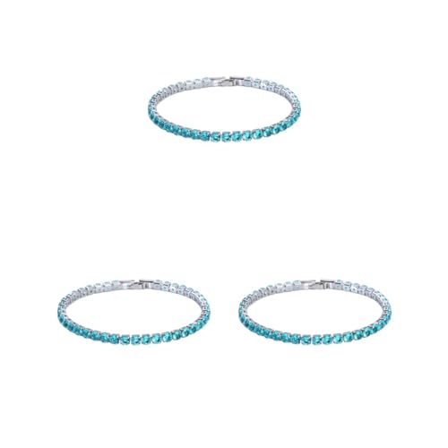 Mealoodiousmusea 3 Set Ausgezeichnete Zirkonia Tennis Armband für Damen Herren Kupfer Iced-Out Kette Kristall Hochzeit Armband Exquisite Handarbeit Platinblau 17cm Mealoodiousmusea 3 Set Ausgezeichnete Zirkonia Tennis Armband für Damen Herren Kupfer Iced-Out Kette Kristall Hochzeit Armband Exquisite Handarbeit Platinblau 17cm von Mealoodiousmusea