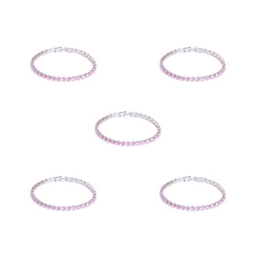 Mealoodiousmusea 5 Set Ausgezeichnete Zirkonia Tennis Armband für Damen Herren Kupfer Iced-Out Kette Kristall Hochzeit Armband Exquisite Handarbeit Platin Rosa 17cm Mealoodiousmusea 5 Set Ausgezeichnete Zirkonia Tennis Armband für Damen Herren Kupfer Iced-Out Kette Kristall Hochzeit Armband Exquisite Handarbeit Platin Rosa 17cm von Mealoodiousmusea