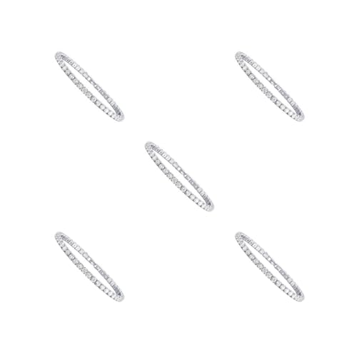Mealoodiousmusea 5 Set Ausgezeichnete Zirkonia Tennis Armband für Damen Herren Kupfer Iced-Out Kette Kristall Hochzeit Armband Exquisite Handarbeit Platin Weiß 19cm Mealoodiousmusea 5 Set Ausgezeichnete Zirkonia Tennis Armband für Damen Herren Kupfer Iced-Out Kette Kristall Hochzeit Armband Exquisite Handarbeit Platin Weiß 19cm von Mealoodiousmusea