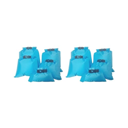 Mealoodiousmusea 5 Stück wasserdichte Dry Bag Kajakfahren Driften Rafting Kanu Pack faltbar tragbar Trekking Schwimmen Reise Sack rot, 2er-Set (Azur), Siehe Produktbeschreibung von Mealoodiousmusea