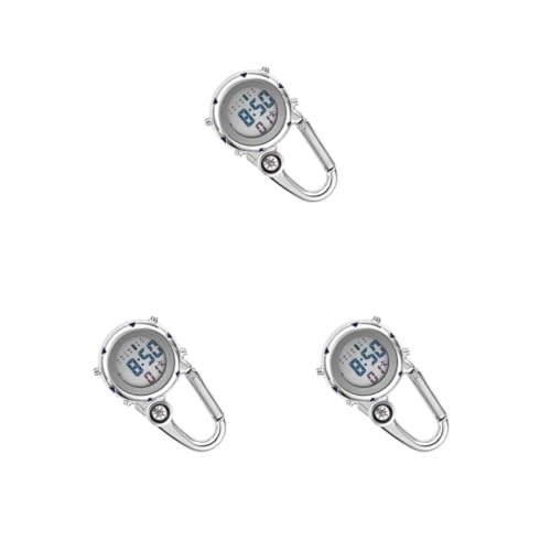 Mealoodiousmusea Karabinerhaken Uhren Sport Haken Uhr Mode Leuchtende Multifunktionsuhr Kompasse Temperaturanzeige Uhren Geschenk Blau, 3er-Set (blau), Siehe Produktbeschreibung von Mealoodiousmusea
