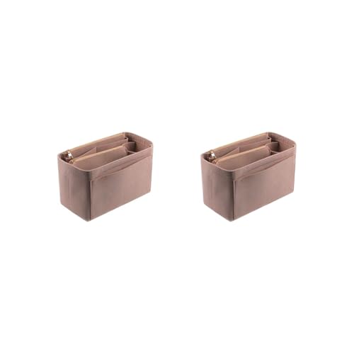 Multifunktionale Reise-Kosmetiktasche, multifunktional und stilvoll, Filz ist robust und langlebig, beliebter Damen-Make-up-Organizer, Betongrau, Größe S, 22 x 11 x 13 cm, 2er-Set (Braun, Größe XL: 34 Multifunktionale Reise-Kosmetiktasche, multifunktional und stilvoll, Filz ist robust und langlebig, beliebter Damen-Make-up-Organizer, Betongrau, Größe S, 22 x 11 x 13 cm, 2er-Set (Braun, Größe XL: 34 von Mealoodiousmusea