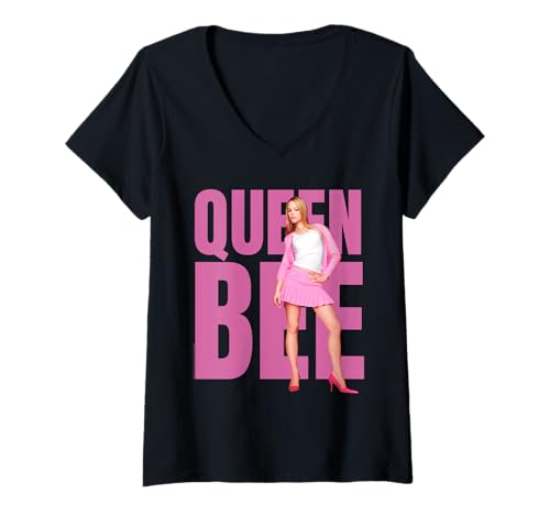 Damen Mean Girls Queen Bee Regina Photo Y2K Movie T-Shirt mit V-Ausschnitt von Mean Girls