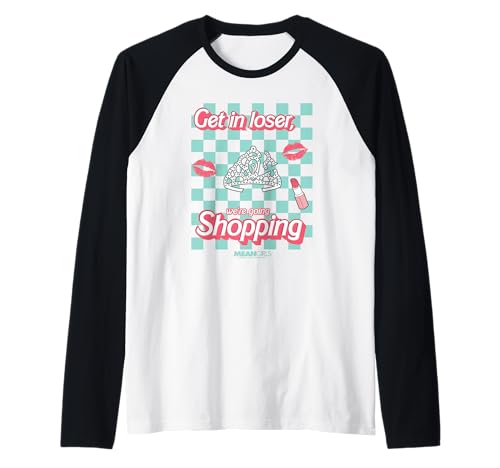 Mean Girls Get in Loser Girly Checkerboard Y2K Movie Raglan von Mean Girls