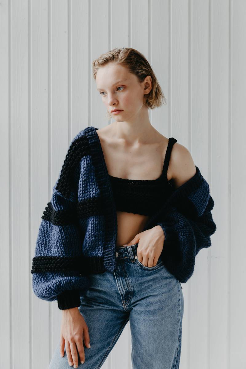 Blaubeere Strick Jacke Cardigan Blaubeere Strick Jacke Cardigan von Meandlissa