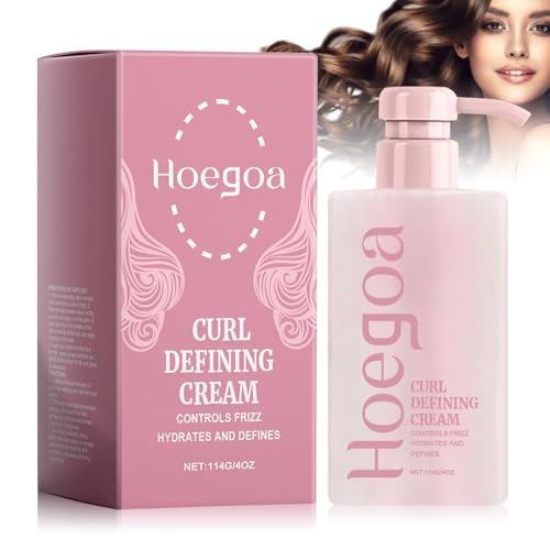 Curl Defining Cream, Curl Cream für Lockiges Welliges Haar, Anti Frizz, Moisturizing, Definiert Welliges Haar,Natürliche feuchtigkeitsspendende Lockencreme für Frauen und Männer von Meanju