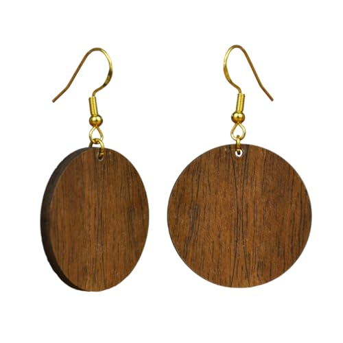 Meanswood Dam | Damen-Ohrringe | Leichte und elegante hypoallergene Ohrringe | Aus Walnussholz | Made in Italy von Meanswood