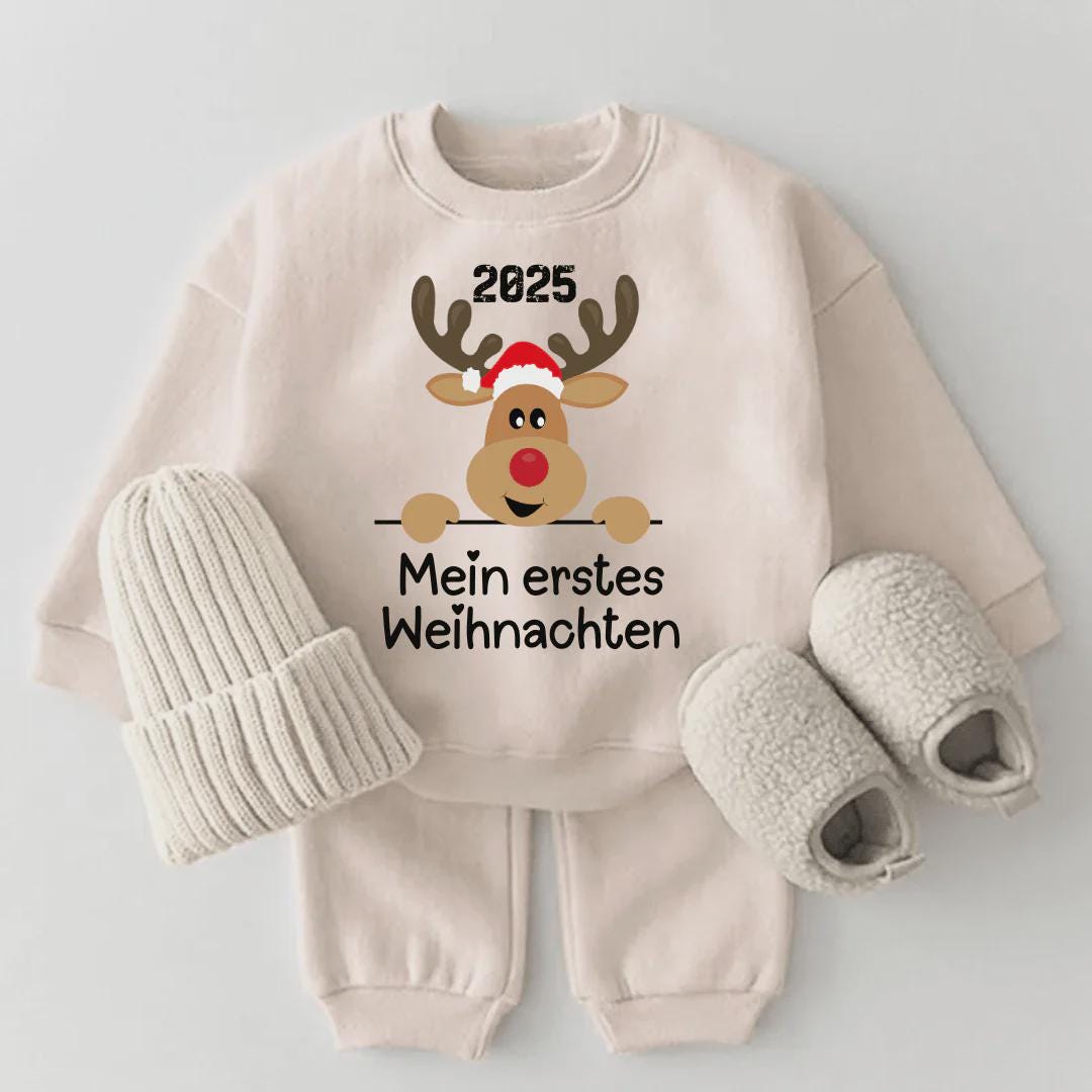 Baby Set „Mein Erstes Weihnachten 2025" |Weihnachtsoutfit |Rentier Pullover & Hose |Geschenk Zur Ersten |Winter Outfit Baby Set „Mein Erstes Weihnachten 2025" |Weihnachtsoutfit |Rentier Pullover & Hose |Geschenk Zur Ersten |Winter Outfit von MearchenMode