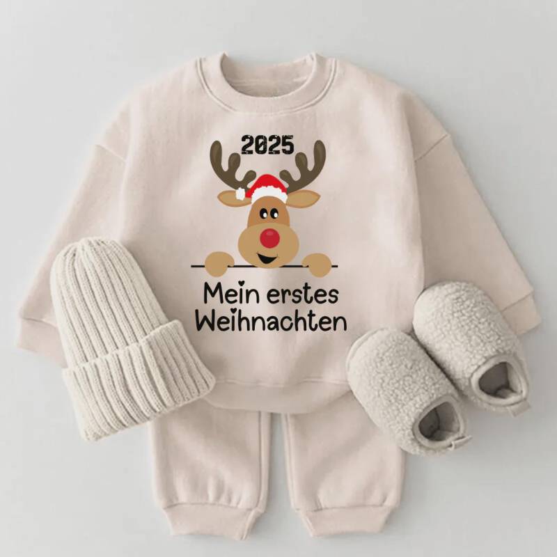 Baby Set „Mein Erstes Weihnachten 2025" |Weihnachtsoutfit |Rentier Pullover & Hose |Geschenk Zur Ersten |Winter Outfit von MearchenMode