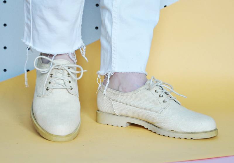 90Er Jahre Canvas Oxfords Boho Oxfords Preppy Hippie Weiße/Größe 37 Uk von MeasureTheTreasure