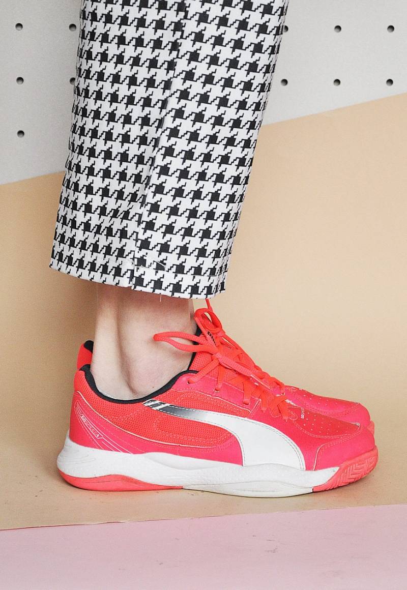 90Er Jahre Puma Turnschuhe Rave Retro Club Kid Leder Mesh Rosa/Größe 6, 5 Us 4 Uk 37 Eu von MeasureTheTreasure