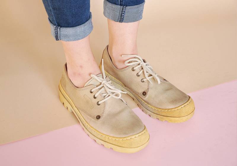 90Er Preppy Oxford Schuhe Stabile Leder Oxfords Wildleder Schnürschuhe Palladium Retro/Größe 39 Eu von MeasureTheTreasure