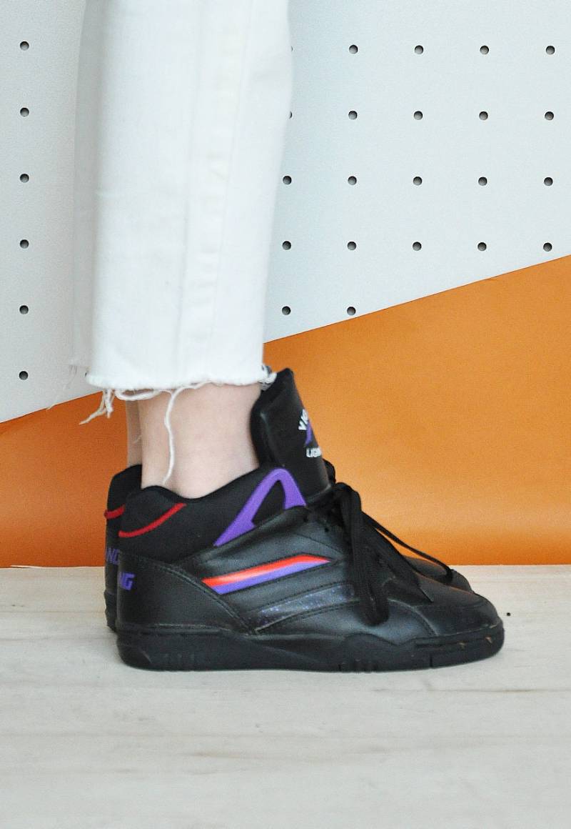 90Er Vegane Sneaker Club Kid High Top Rave Kunstleder Schuhe Cheerleader/Größe 6 Us 3, 5 Uk 36 Eu von MeasureTheTreasure