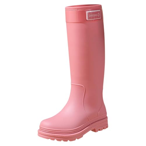 Gummistiefel für Damen, wasserdicht, Regenstiefel, halbhoch, Arbeitsstiefel, Sicherheitsstiefel, Arbeitsstiefel, Gartenstiefel für den Außenbereich, Rosa, 37 EU von Meaunzyl