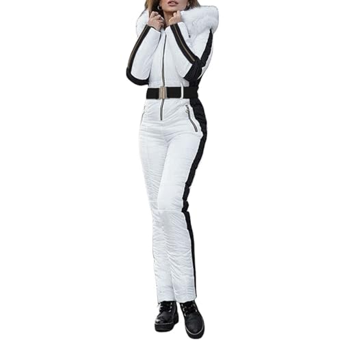 Meaunzyl Damen Skianzug Winter Sport Schnee Kleidung Mit Kapuze Unten Schneemantel Und Snowboardhose Weich Jumpsuit Damen Outdoor Camping Weihnachten Geschenke, Weiß, L Meaunzyl Damen Skianzug Winter Sport Schnee Kleidung Mit Kapuze Unten Schneemantel Und Snowboardhose Weich Jumpsuit Damen Outdoor Camping Weihnachten Geschenke, Weiß, L von Meaunzyl