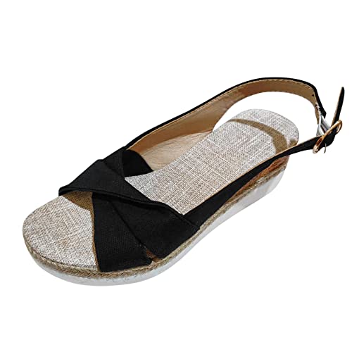 Meaunzyl Sandalen mit Keilabsatz Damen Sommer mit niedrigem Absatz Open Toe Plateau Niedrige Espadrilles Sommer Mode Einstellbare Schnalle Knöchel Riemen Bequeme Sandale Hochzeit Keilabsatz Platform Meaunzyl Sandalen mit Keilabsatz Damen Sommer mit niedrigem Absatz Open Toe Plateau Niedrige Espadrilles Sommer Mode Einstellbare Schnalle Knöchel Riemen Bequeme Sandale Hochzeit Keilabsatz Platform von Meaunzyl