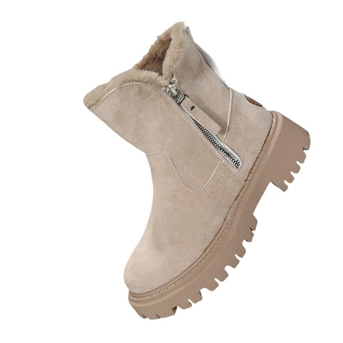 Meaunzyl Schuhe Damen Keilabsatz Stiefel Damen Gefüttert Mit Warmer Sohle Elegante Absätze Winter Weiches Wildleder Schuh Freizeit Schnee Winter Warm Retro Stil, beige, 41 EU Meaunzyl Schuhe Damen Keilabsatz Stiefel Damen Gefüttert Mit Warmer Sohle Elegante Absätze Winter Weiches Wildleder Schuh Freizeit Schnee Winter Warm Retro Stil, beige, 41 EU von Meaunzyl