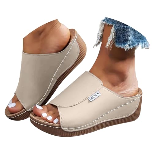 Sommerschuhe für Damen 2025 – anatomisch geformt, mit Keilabsatz, bequem, rutschfest, leicht, offene Zehen, für Plantarfasziitis, Arch Unterstützung, elegante Hausschuhe für Meer, Haus und Urlaub Sommerschuhe für Damen 2025 – anatomisch geformt, mit Keilabsatz, bequem, rutschfest, leicht, offene Zehen, für Plantarfasziitis, Arch Unterstützung, elegante Hausschuhe für Meer, Haus und Urlaub von Meaunzyl