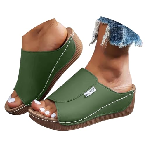 Sommerschuhe für Damen 2025 – anatomisch geformt, mit Keilabsatz, bequem, rutschfest, leicht, offene Zehen, für Plantarfasziitis, Arch Unterstützung, elegante Hausschuhe für Meer, Haus und Urlaub Sommerschuhe für Damen 2025 – anatomisch geformt, mit Keilabsatz, bequem, rutschfest, leicht, offene Zehen, für Plantarfasziitis, Arch Unterstützung, elegante Hausschuhe für Meer, Haus und Urlaub von Meaunzyl