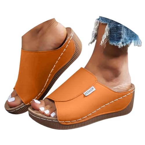 Sommerschuhe für Damen 2025 – anatomisch geformt, mit Keilabsatz, bequem, rutschfest, leicht, offene Zehen, für Plantarfasziitis, Arch Unterstützung, elegante Hausschuhe für Meer, Haus und Urlaub Sommerschuhe für Damen 2025 – anatomisch geformt, mit Keilabsatz, bequem, rutschfest, leicht, offene Zehen, für Plantarfasziitis, Arch Unterstützung, elegante Hausschuhe für Meer, Haus und Urlaub von Meaunzyl