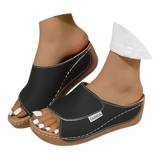 Sommerschuhe für Damen 2025 – anatomisch geformt, mit Keilabsatz, bequem, rutschfest, leicht, offene Zehen, für Plantarfasziitis, Arch Unterstützung, elegante Hausschuhe für Meer, Haus und Urlaub Sommerschuhe für Damen 2025 – anatomisch geformt, mit Keilabsatz, bequem, rutschfest, leicht, offene Zehen, für Plantarfasziitis, Arch Unterstützung, elegante Hausschuhe für Meer, Haus und Urlaub von Meaunzyl