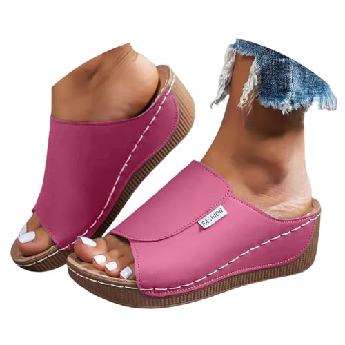 Sommerschuhe für Damen 2025 – anatomisch geformt, mit Keilabsatz, bequem, rutschfest, leicht, offene Zehen, für Plantarfasziitis, Arch Unterstützung, elegante Hausschuhe für Meer, Haus und Urlaub Sommerschuhe für Damen 2025 – anatomisch geformt, mit Keilabsatz, bequem, rutschfest, leicht, offene Zehen, für Plantarfasziitis, Arch Unterstützung, elegante Hausschuhe für Meer, Haus und Urlaub von Meaunzyl