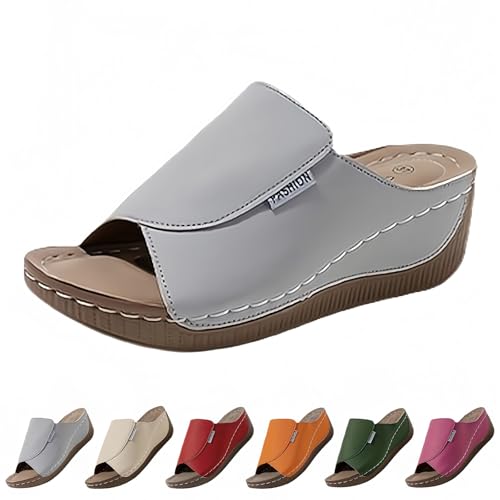 Sommerschuhe für Damen 2025 – anatomisch geformt, mit Keilabsatz, bequem, rutschfest, leicht, offene Zehen, für Plantarfasziitis, Arch Unterstützung, elegante Hausschuhe für Meer, Haus und Urlaub Sommerschuhe für Damen 2025 – anatomisch geformt, mit Keilabsatz, bequem, rutschfest, leicht, offene Zehen, für Plantarfasziitis, Arch Unterstützung, elegante Hausschuhe für Meer, Haus und Urlaub von Meaunzyl