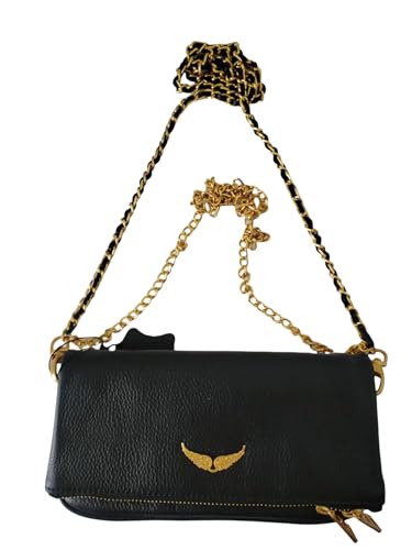 Meboer Damen Casual Leder Kleine Kette Crossbody Schultertasche Party Clutch Tasche Schwarz Meboer Damen Casual Leder Kleine Kette Crossbody Schultertasche Party Clutch Tasche Schwarz von Meboer
