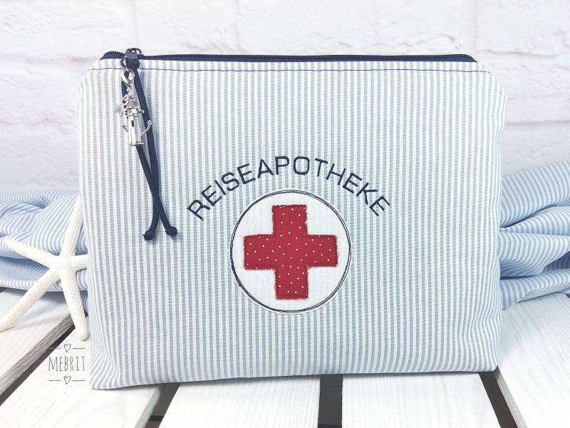 Reiseapotheke, Erste Hilfe, Medikamententasche, Notfalltäschchen, Clutch, Mebrit von Mebrit