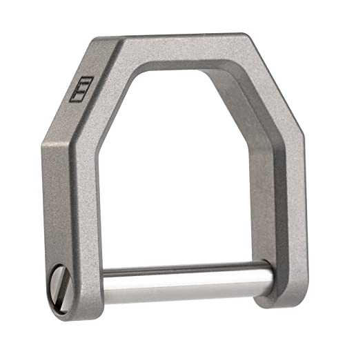 MecArmy CH2 Titanium D Shape Key Ring, Utility Keyring with Screw Shackle, Key Ring Car Key Tool for Everyday Carry, Keychain Holder Accessories (Stonewashed Large) von MecArmy