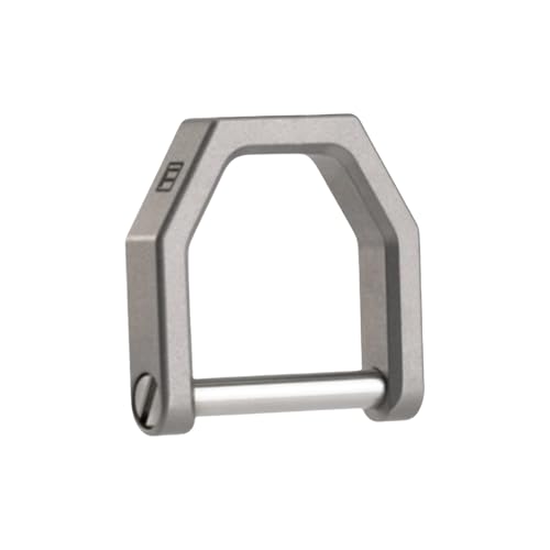 MecArmy CH2 Titanium D Shape Key Ring, Utility Keyring with Screw Shackle, Key Ring Car Key Tool for Everyday Carry, Keychain Holder Accessories (Stonewashed Large) von MecArmy