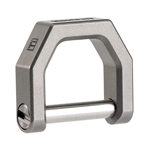 MecArmy CH2 Titanium D Shape Key Ring, Utility Keyring with Screw Shackle, Key Ring Car Key Tool for Everyday Carry, Keychain Holder Accessories (Stonewashed Large) von MecArmy