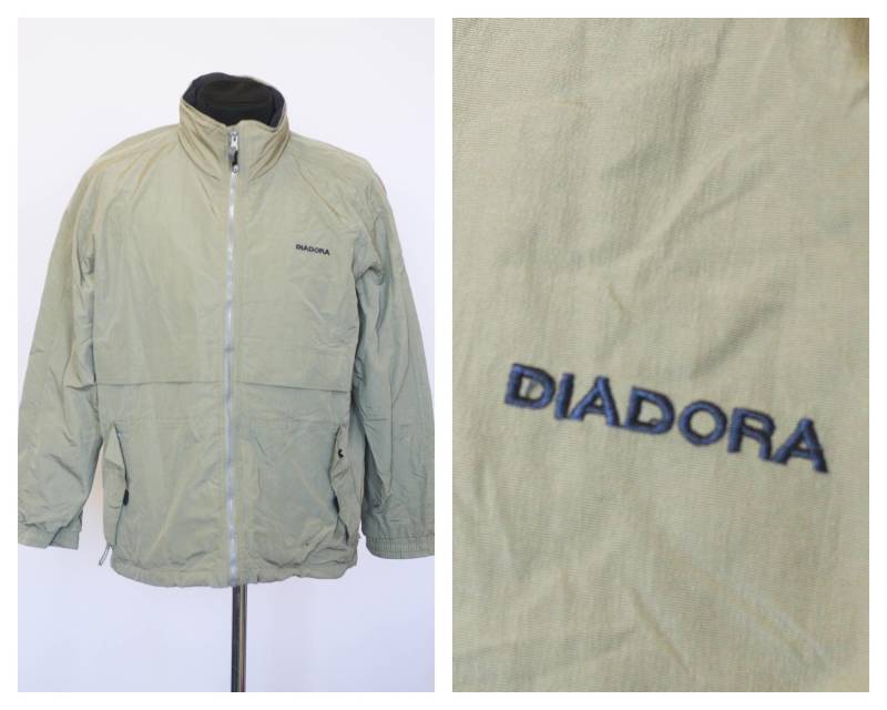Diadora Windjacke Herrenjacke Regenjacke Herren Retro-Jacke Trainingsjacke Größe Small 90Er Mode von MechanicalOrange