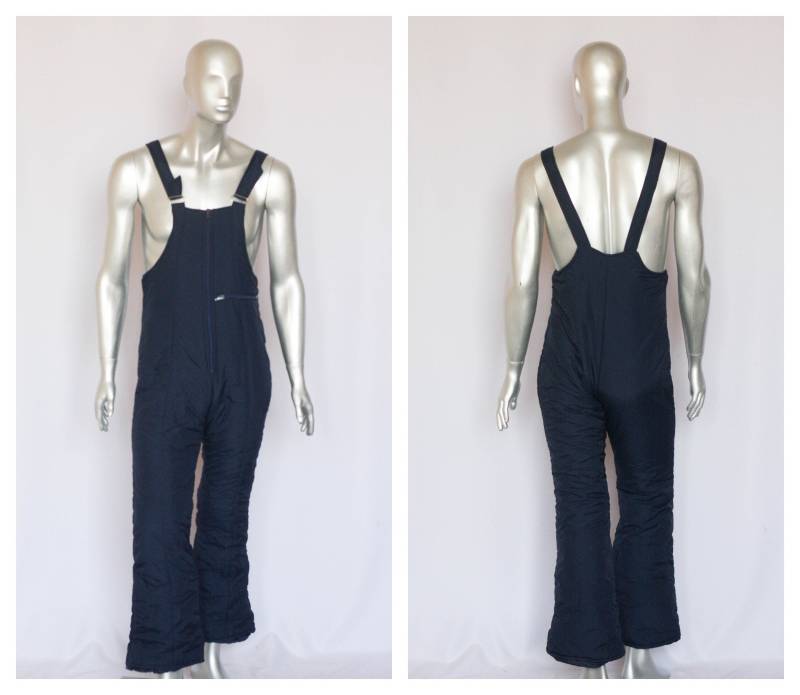 Retro Skihose Schwarze 80Er Skibekleidung Schneemode Wintersport Warme Hose Jumpshose Herren Ski Lätzchen Snowboard Kleidung Skifahren von MechanicalOrange