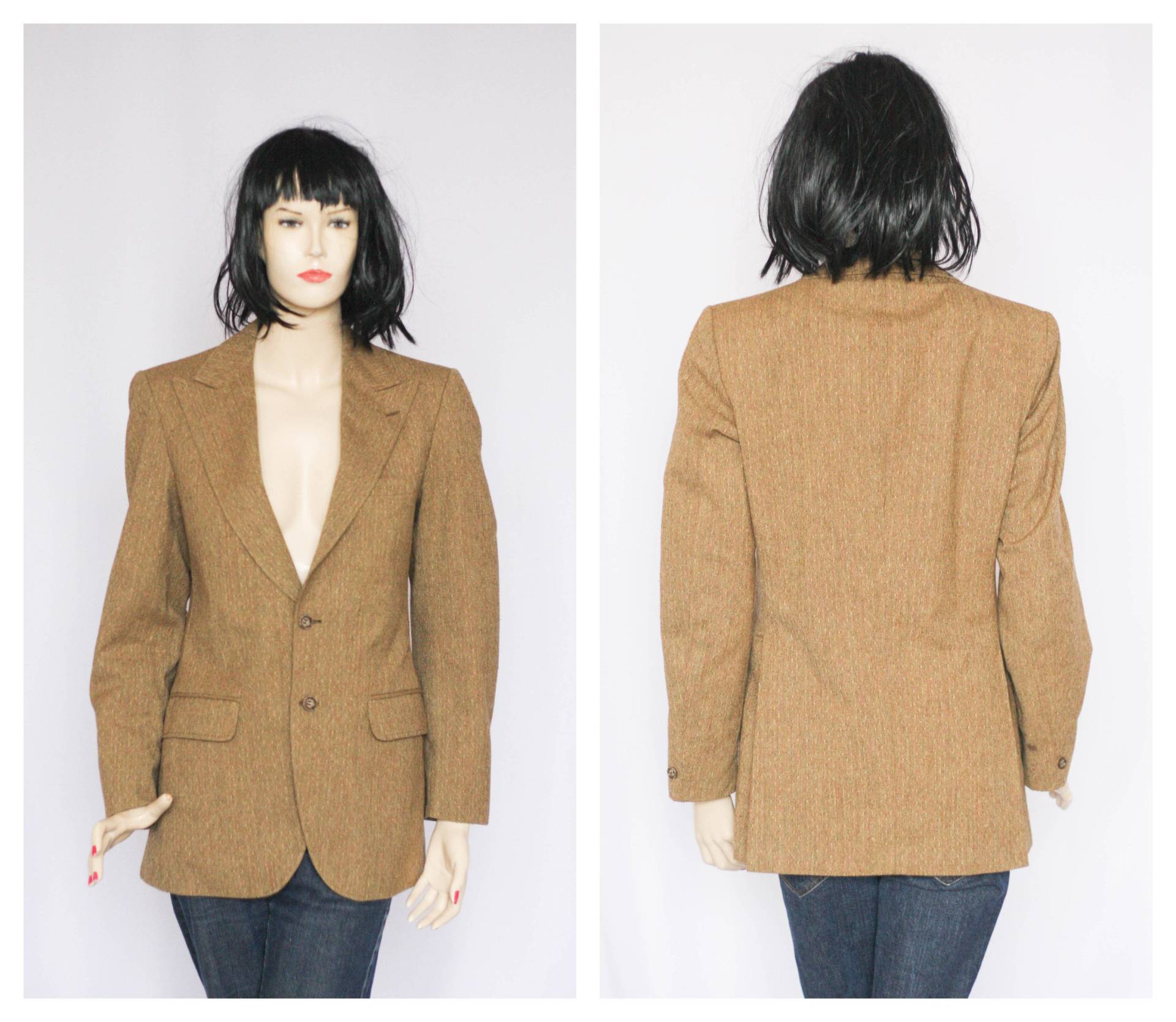 Übergroße Jacke Damen Blazer Wollblazer Lockerer Brauner Lässiger Karierter Anzugjacke Frühlingsjacke Herbstmantel Übergroße Jacke Damen Blazer Wollblazer Lockerer Brauner Lässiger Karierter Anzugjacke Frühlingsjacke Herbstmantel von MechanicalOrange