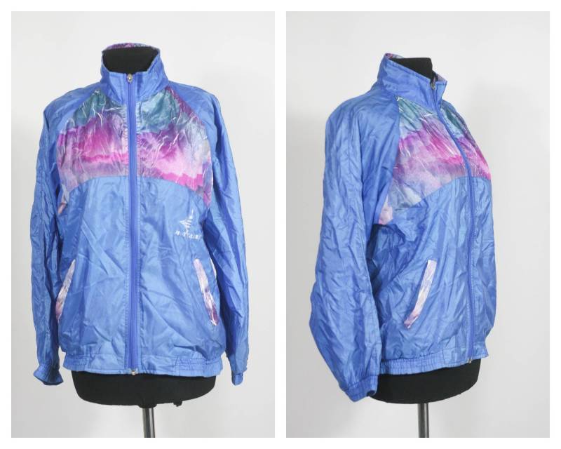 Vintage Bunte Jacke Sportjacke Damen Windjacke 90Er Kleidung Retro Regenmantel Freizeitjacke Mode von MechanicalOrange