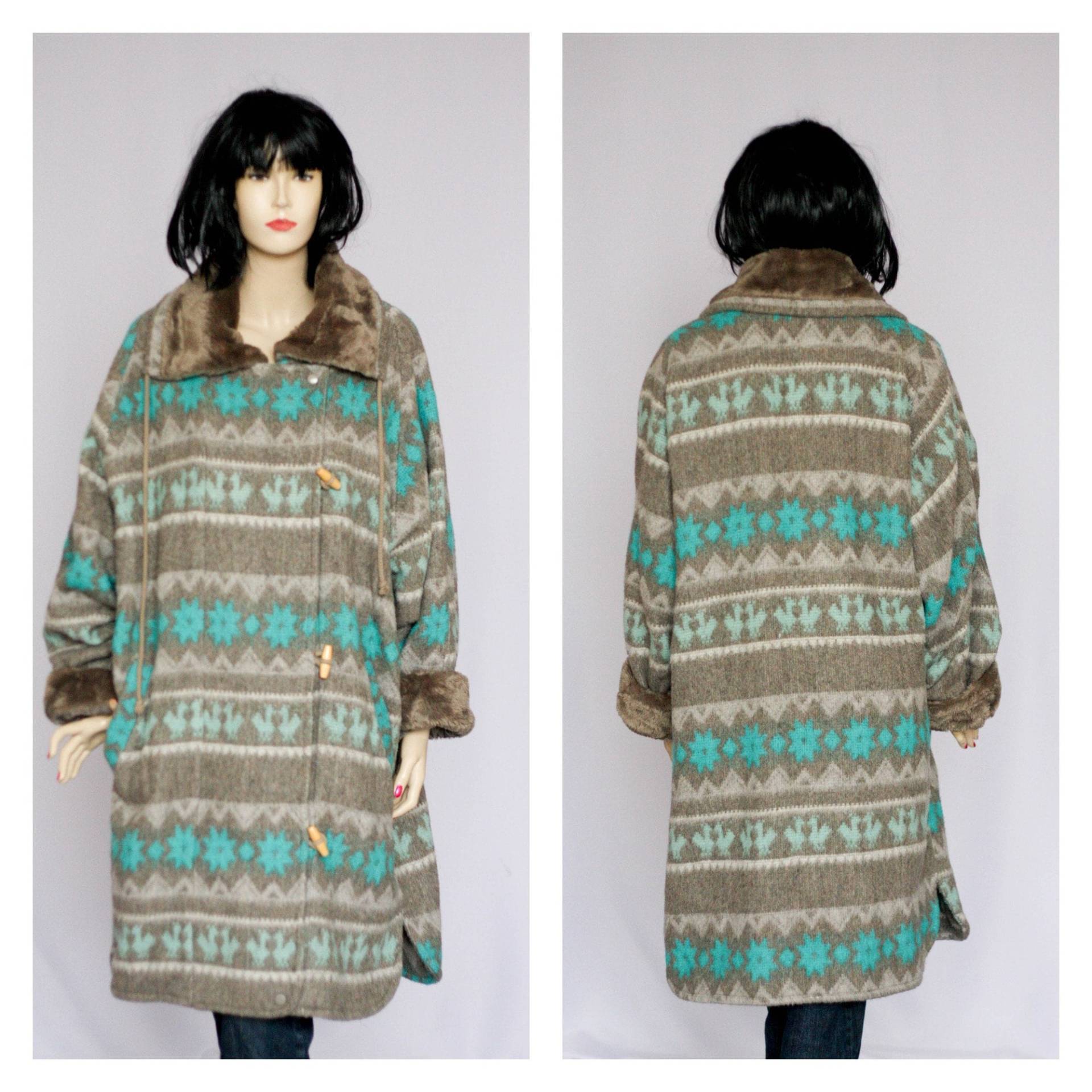Vintage Wollmantel Wintermantel Filzmantel Warmer Mantel Retro Frauen Überrock Outwear Langer Grauer Parka Vintage Wollmantel Wintermantel Filzmantel Warmer Mantel Retro Frauen Überrock Outwear Langer Grauer Parka von MechanicalOrange