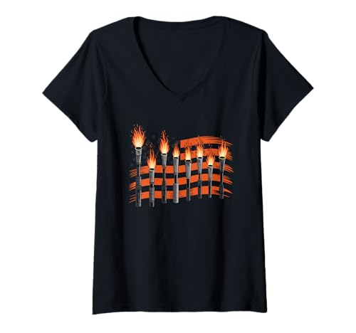 Damen Mechaniker Tshirt Patriotic USA American Flag Amerikaner T-Shirt mit V-Ausschnitt Damen Mechaniker Tshirt Patriotic USA American Flag Amerikaner T-Shirt mit V-Ausschnitt von Mechaniker TShirt Patriotic USA American Flag