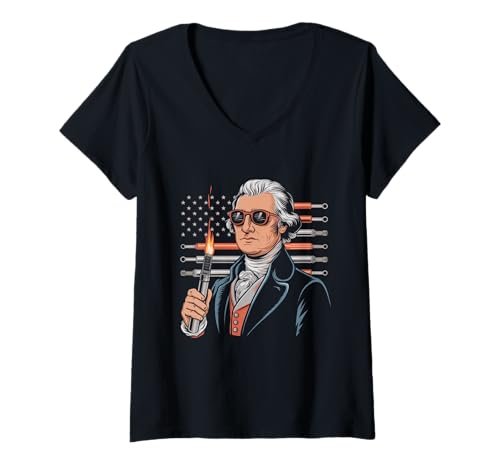 Damen Mechaniker Tshirt Patriotic USA American Flag Amerikaner T-Shirt mit V-Ausschnitt Damen Mechaniker Tshirt Patriotic USA American Flag Amerikaner T-Shirt mit V-Ausschnitt von Mechaniker TShirt Patriotic USA American Flag