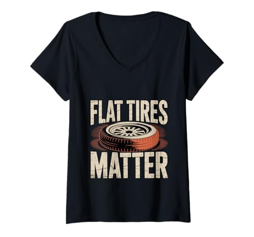 Damen Flat Tires Matter Automatische Mechaniker -Reparaturgarage T-Shirt mit V-Ausschnitt Damen Flat Tires Matter Automatische Mechaniker -Reparaturgarage T-Shirt mit V-Ausschnitt von Mechanische Fähigkeiten und Humor
