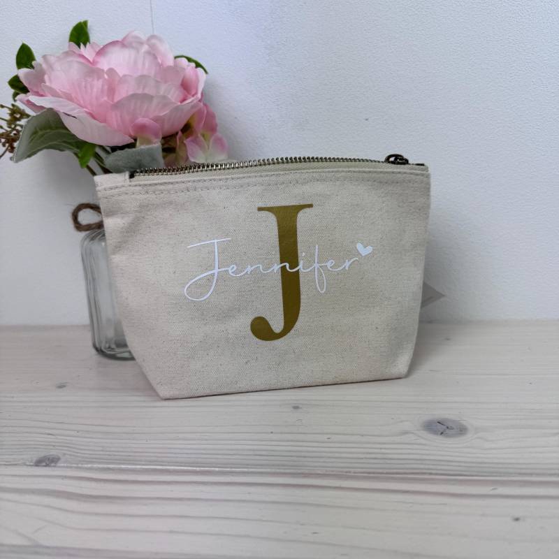 Personalisierte Kosmetiktasche Mit Name | Geschenk Frau Mama Muttertag Schminktasche Geburtstag Beste Freundin Kulturtasche von Meckerboeckchen